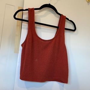 Zara Rust Knit Crop Top